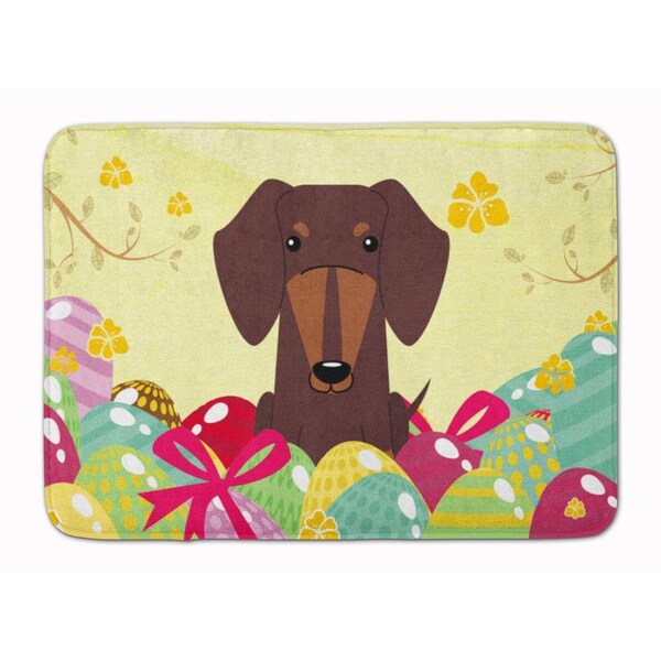 Carolines Treasures Easter Eggs Dachshund Chocolate Machine Washable Memory Foam Mat BB6131RUG - main